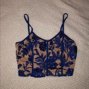Blue crop top